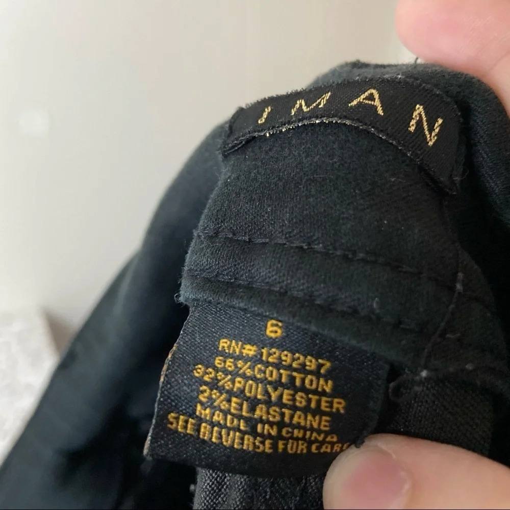 IMAN Bootcut Jeans Slimming Stretch Pants Size 6 Double Button Dark Wash - Picture 4 of 13